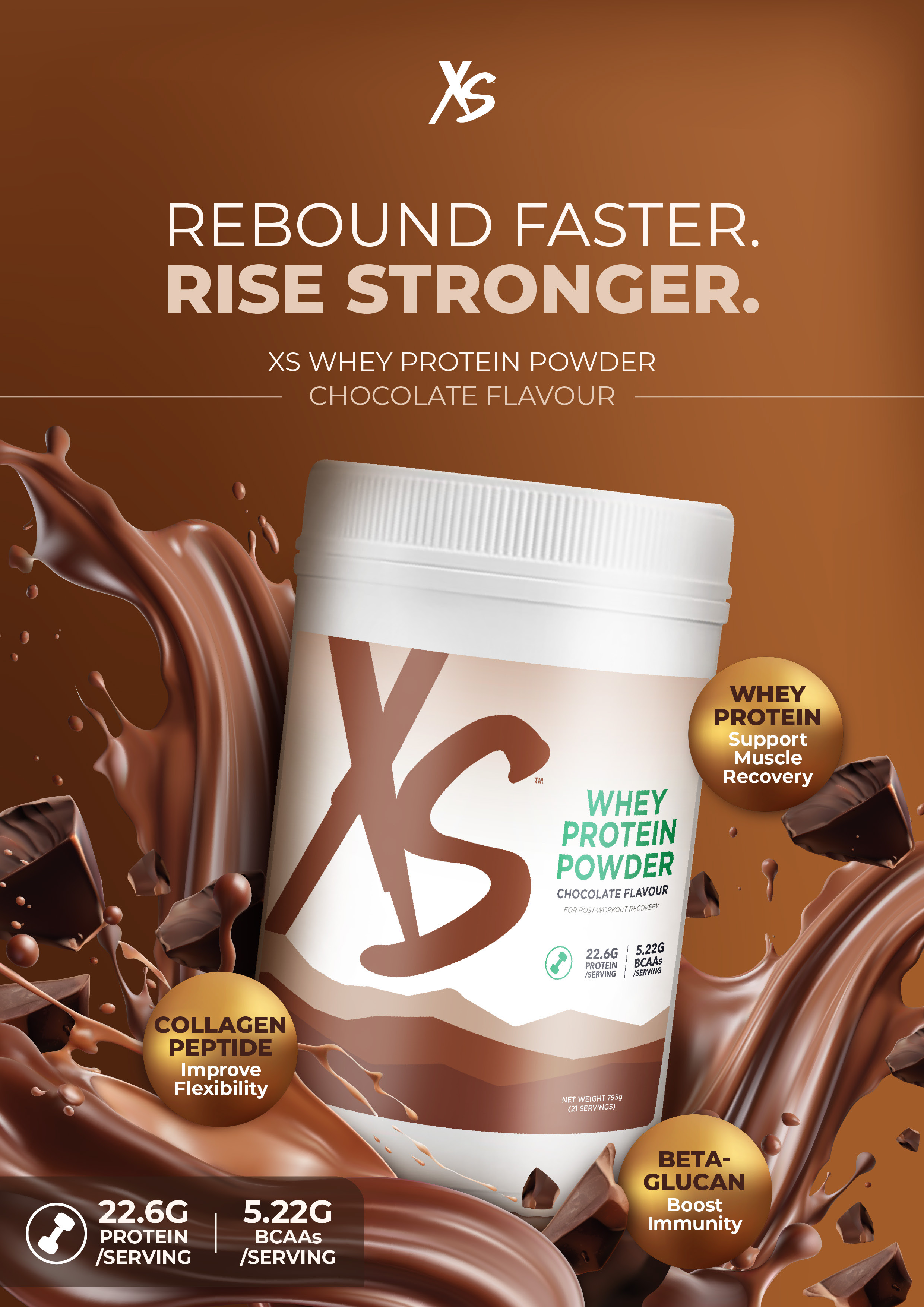 XS Whey Protein Powder (Chocolate Flavour)


