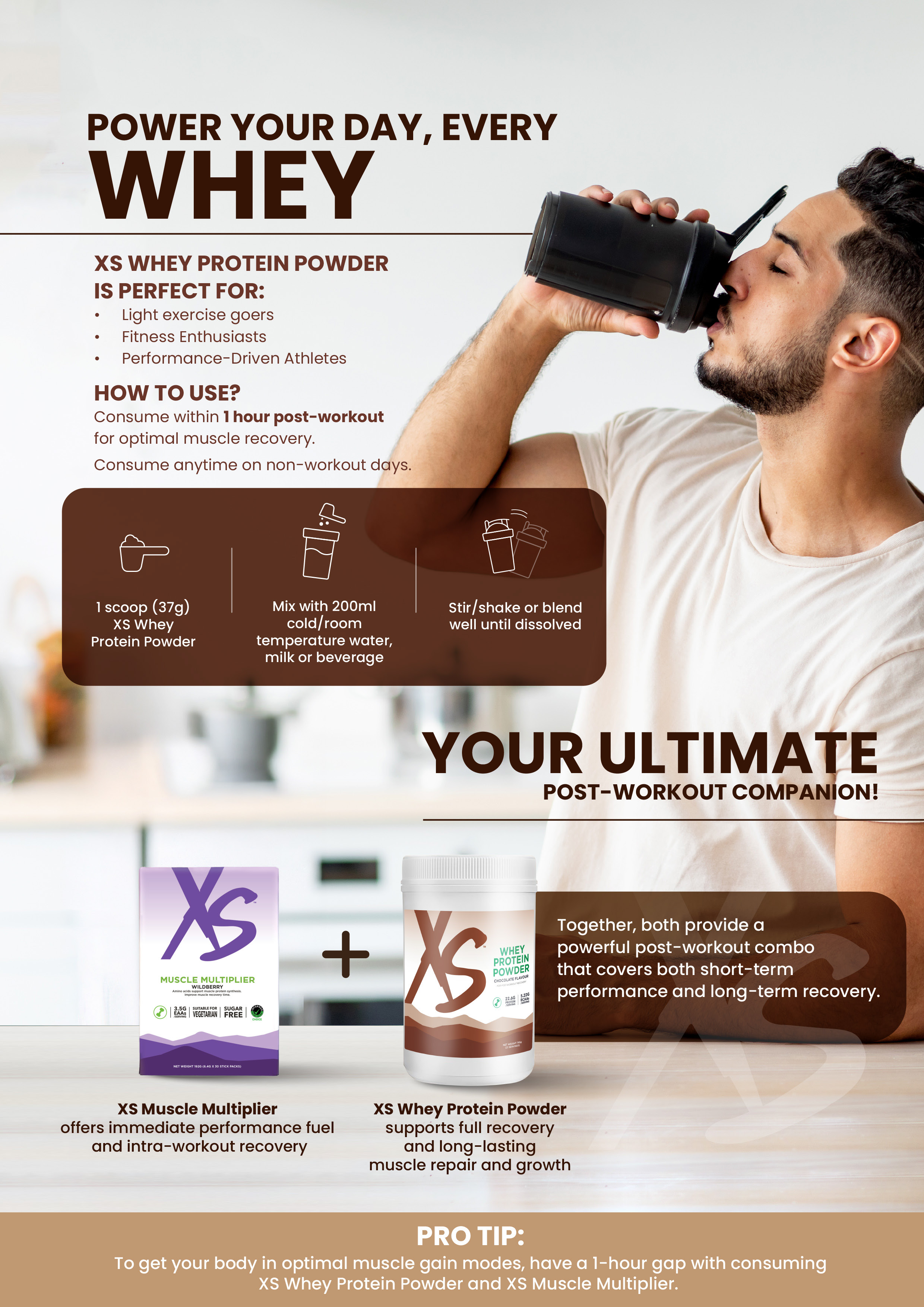 XS Whey Protein Powder (Chocolate Flavour)
