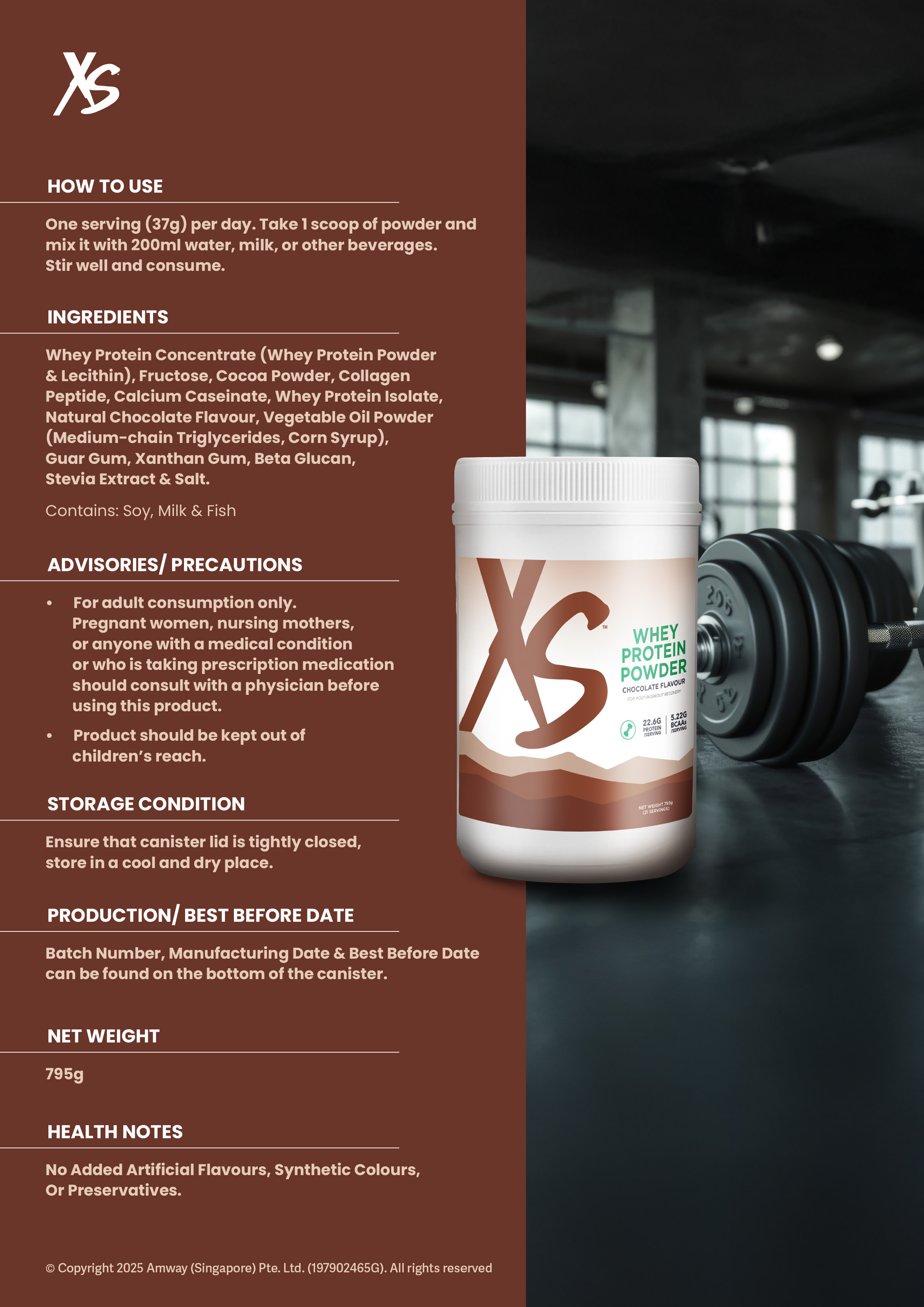 XS Whey Protein Powder (Chocolate Flavour)

